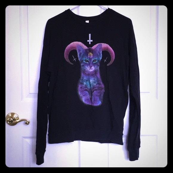 purple cat sweatshirt